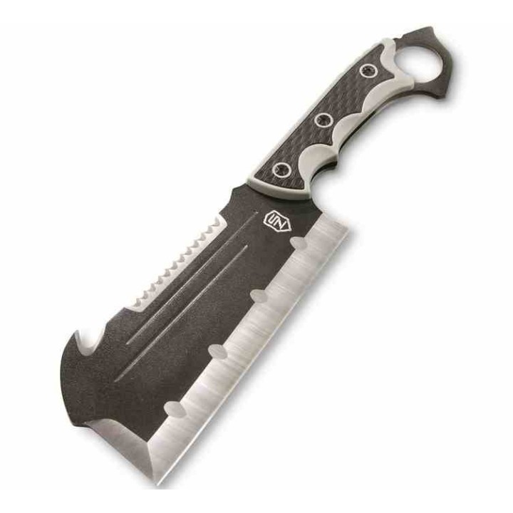 Couteau Couperet Sierra Zulu Bighorn Tactical Cleaver Lame Acier 3cR13 Manche TPR Etui Nylon SZ5607 - Livraison Gratuite