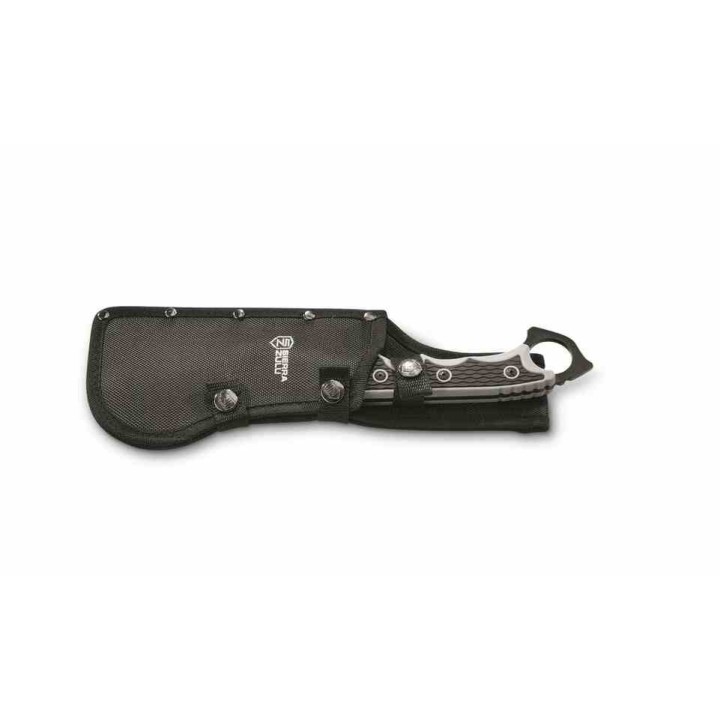 Couteau Couperet Sierra Zulu Bighorn Tactical Cleaver Lame Acier 3cR13 Manche TPR Etui Nylon SZ5607 - Livraison Gratuite