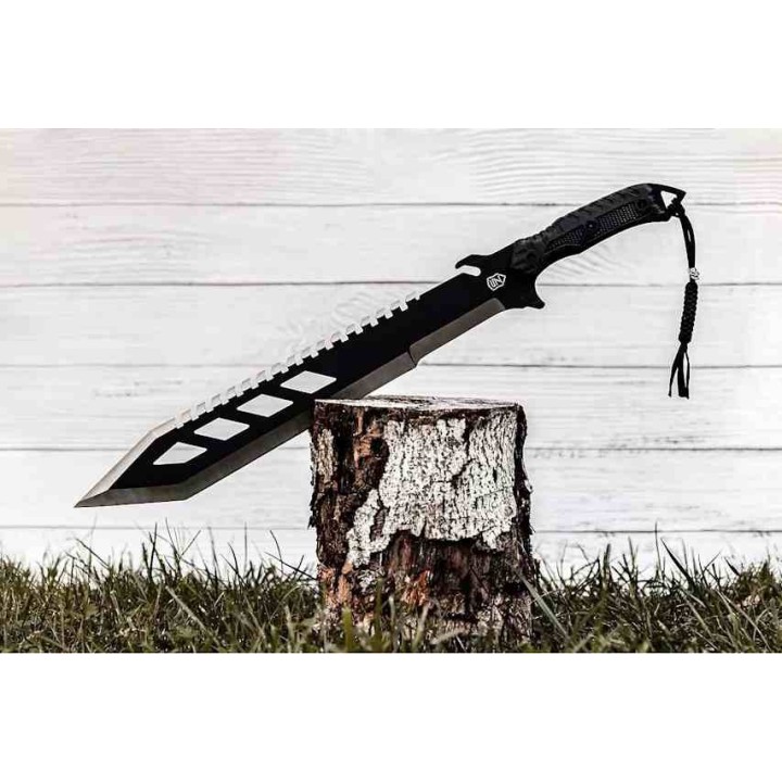 Sabre Sierra Zulu Trident Machete Lame Acier 3Cr13 Manche ABS Etui Ballistic Nylon SZ5606 - Livraison Gratuite