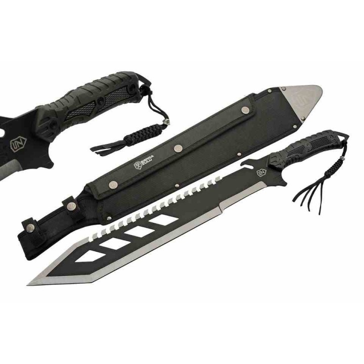 Sabre Sierra Zulu Trident Machete Lame Acier 3Cr13 Manche ABS Etui Ballistic Nylon SZ5606 - Livraison Gratuite
