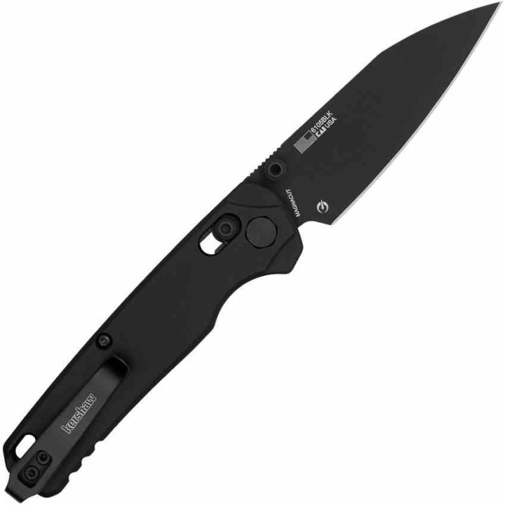 Couteau Kershaw Bel Air Black Lame Acier CPM-MagnaCut BLK Manche 6061-T6 IKBS AXIS Lock Made USA KS6105BLK - Livraison Gratuite