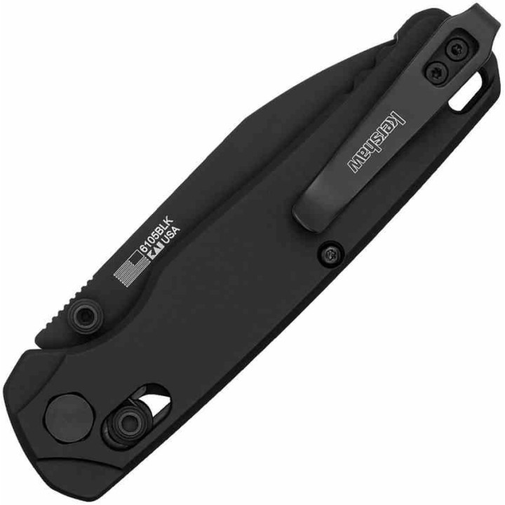 Couteau Kershaw Bel Air Black Lame Acier CPM-MagnaCut BLK Manche 6061-T6 IKBS AXIS Lock Made USA KS6105BLK - Livraison Gratuite