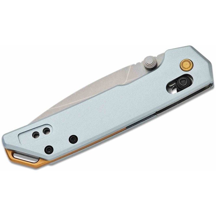 Couteau Kershaw Mini Iridium Blue Manche Alu Lame Spear Point Acier D2 SW IKBS AXIS/Crossbar Lock KS2051 - Livraison Gratuite