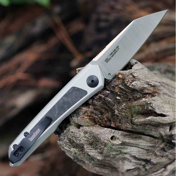 Couteau Automatique Kershaw Launch 20 Lame Acier CPM-MagnaCut Manche Alu/FCarbone Button Lock USA KS7050 - Livraison Gratuite