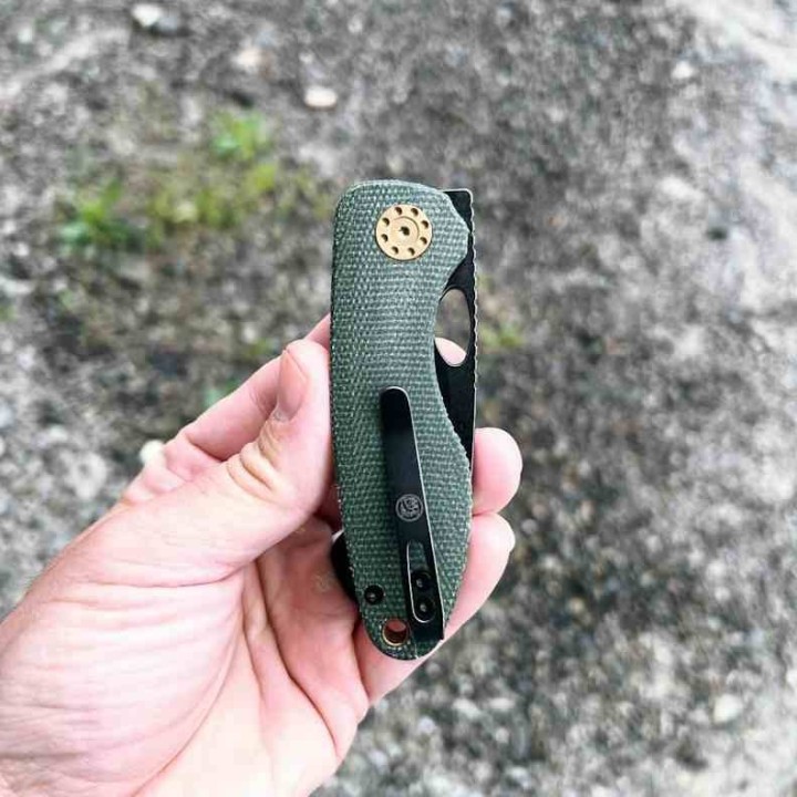 Couteau Vosteed Acorn Green Manche Micarta Lame Acier 14C28N Ikbs Linerlock Clip IKBS VOSA3303 - Livraison Gratuite