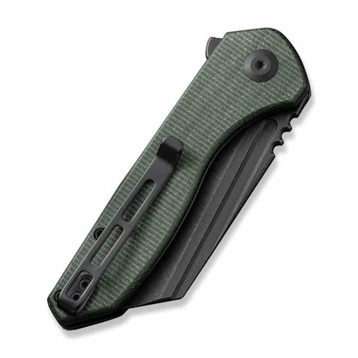 Couteau CIVIVI ExOne Green Manche Micarta Lame Tanto Reverse Nitro-V Blk IKBS Linerlock Clip CIVC230363 - Livraison Gratuite