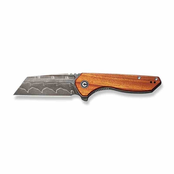 Couteau CIVIVI ExOne Guibourtia Manche Bois Lame Tanto Reverse Damas IKBS Linerlock Clip CIVC23036DS1 - Livraison Gratuite