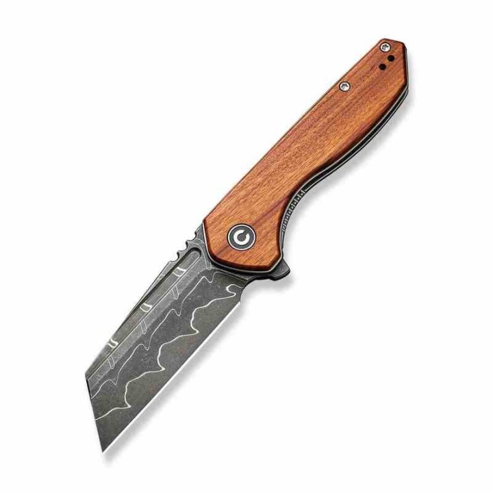 Couteau CIVIVI ExOne Guibourtia Manche Bois Lame Tanto Reverse Damas IKBS Linerlock Clip CIVC23036DS1 - Livraison Gratuite