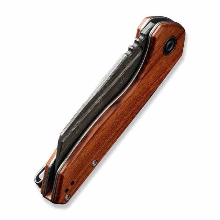 Couteau CIVIVI ExOne Guibourtia Manche Bois Lame Tanto Reverse Damas IKBS Linerlock Clip CIVC23036DS1 - Livraison Gratuite