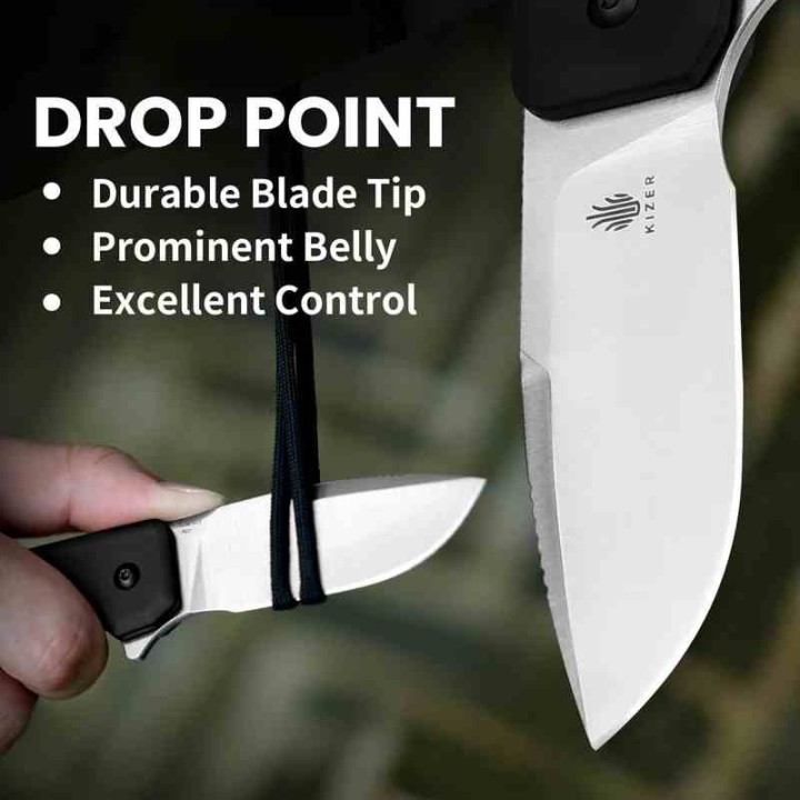 Couteau Kizer Nice Guy Black Manche Aluminum Lame Acier Nitro V SW IKBS Linerlock Clip KIV3011A2 - Livraison Gratuite