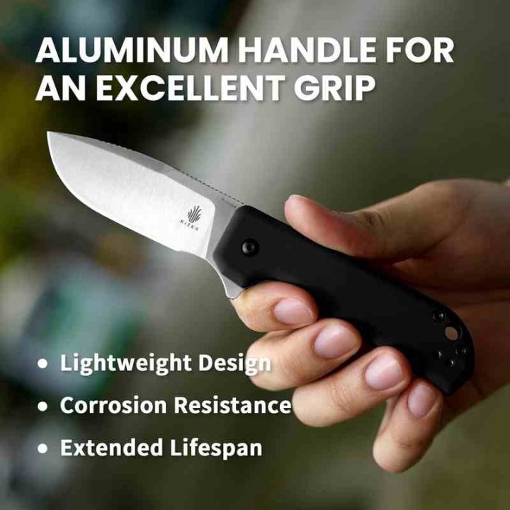 Couteau Kizer Nice Guy Black Manche Aluminum Lame Acier Nitro V SW IKBS Linerlock Clip KIV3011A2 - Livraison Gratuite