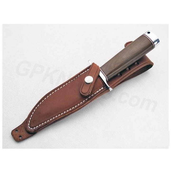 Couteau Blackjack Model 1-5 Natural Micarta Acier A2 BCB5NM - Couteau Made In USA