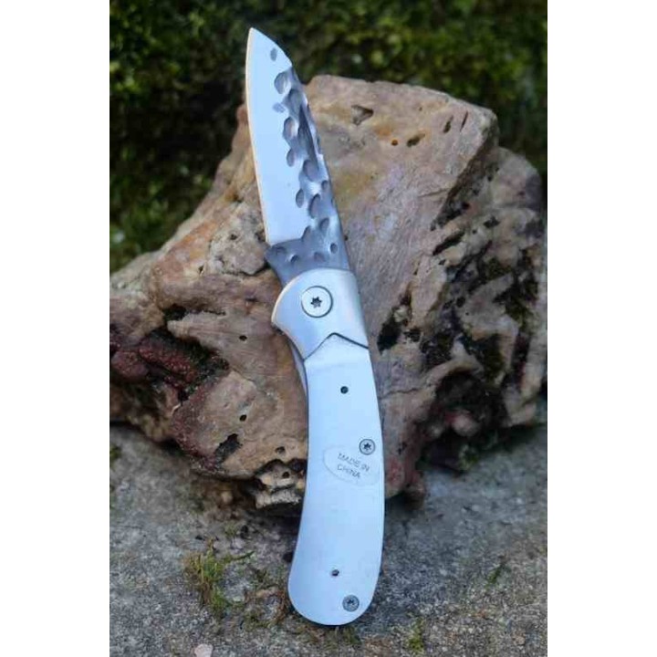 Couteau A Assembler Premium Knife Supply Wolverine Linerlock Lame Martelée PKSSCF81 - Livraison Gratuite