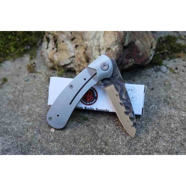 Couteau A Assembler Premium Knife Supply Wolverine Linerlock Lame Martelée PKSSCF81 - Livraison Gratuite