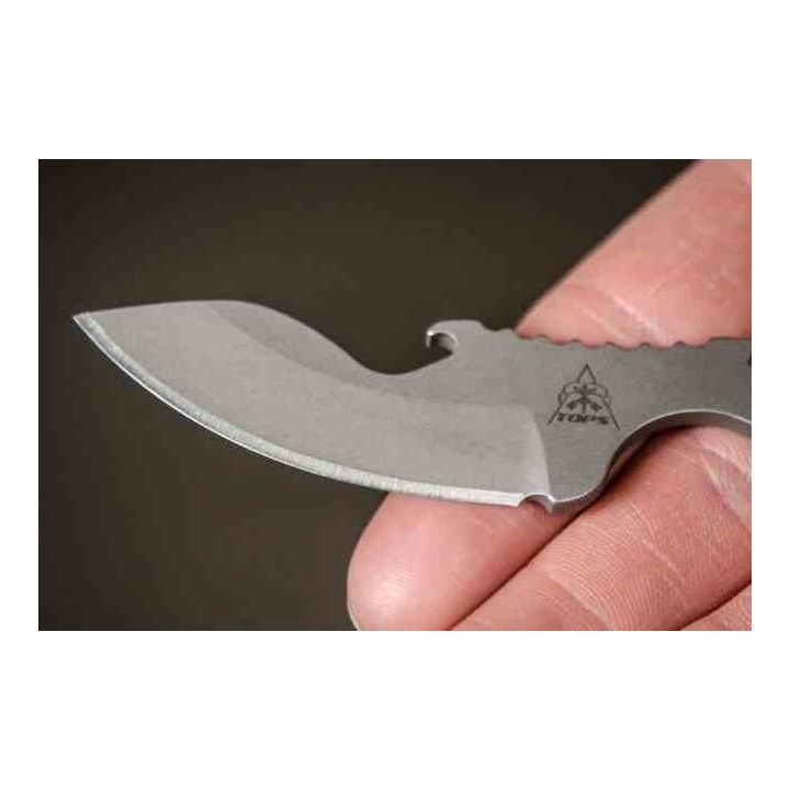 Couteau TOPS Bartender Defender XL Neck Lame Acier 1095 Carbone Gray Etui Kydex Made USA TPBARXL - Livraison Gratuite