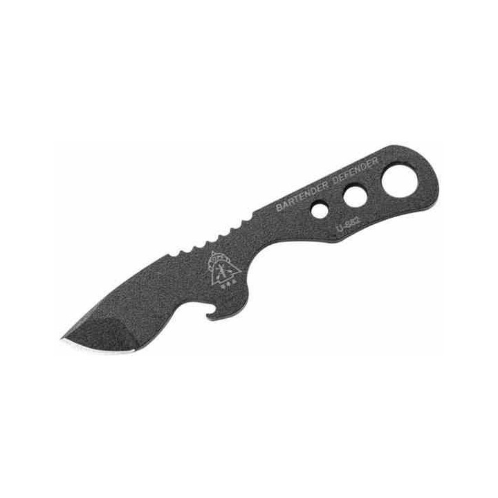 Couteau TOPS Bartender Defender Neck Lame Acier Carbone 1095 Black Etui Kydex USA TPBAR01 - Livraison Gratuite