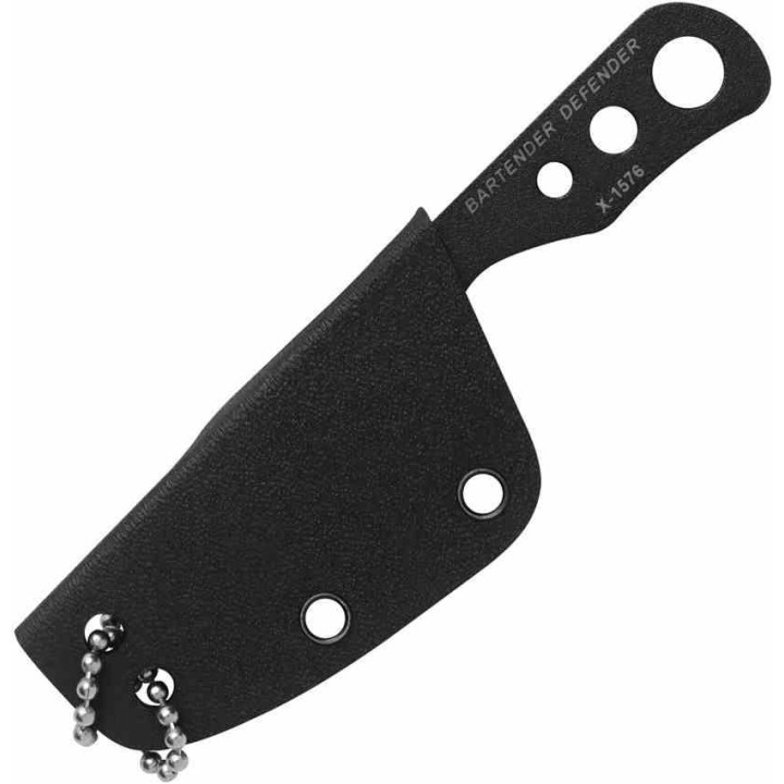 Couteau TOPS Bartender Defender Neck Lame Acier Carbone 1095 Black Etui Kydex USA TPBAR01 - Livraison Gratuite