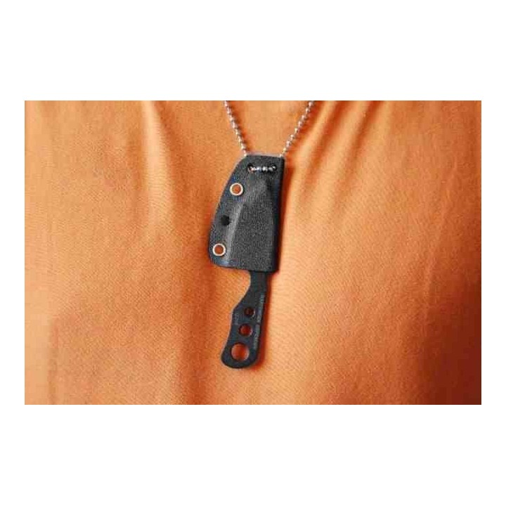 Couteau TOPS Bartender Defender Neck Lame Acier Carbone 1095 Black Etui Kydex USA TPBAR01 - Livraison Gratuite