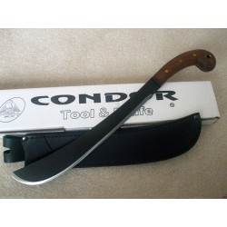 Machette Condor Golok Machete Acier Carbone 1075 Manche Bois Etui Cuir Made In El Salvador CTK41014HCS - Livraison Gratuite