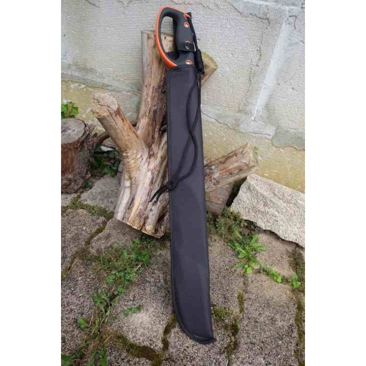 BIG Machette Guide d'Amazonie Lame Acier 3Cr13 Fonction Scie Manche ABS Black Orange Etui Nylon - Livraison Gratuite