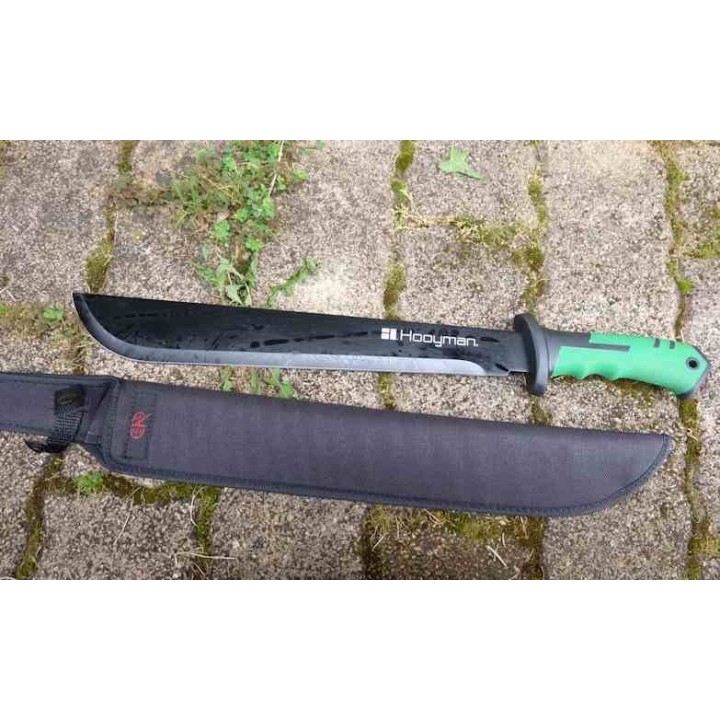 Coupe Coupe Bowie Machette Guide d'Amazonie Lame Acier 3Cr13 Manche ABS Black Green Etui Nylon - Livraison Gratuite