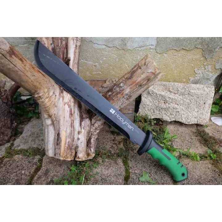 Coupe Coupe Bowie Machette Guide d'Amazonie Lame Acier 3Cr13 Manche ABS Black Green Etui Nylon - Livraison Gratuite