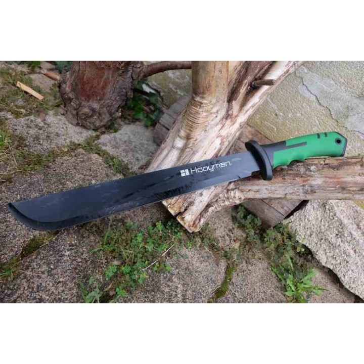 Coupe Coupe Bowie Machette Guide d'Amazonie Lame Acier 3Cr13 Manche ABS Black Green Etui Nylon - Livraison Gratuite