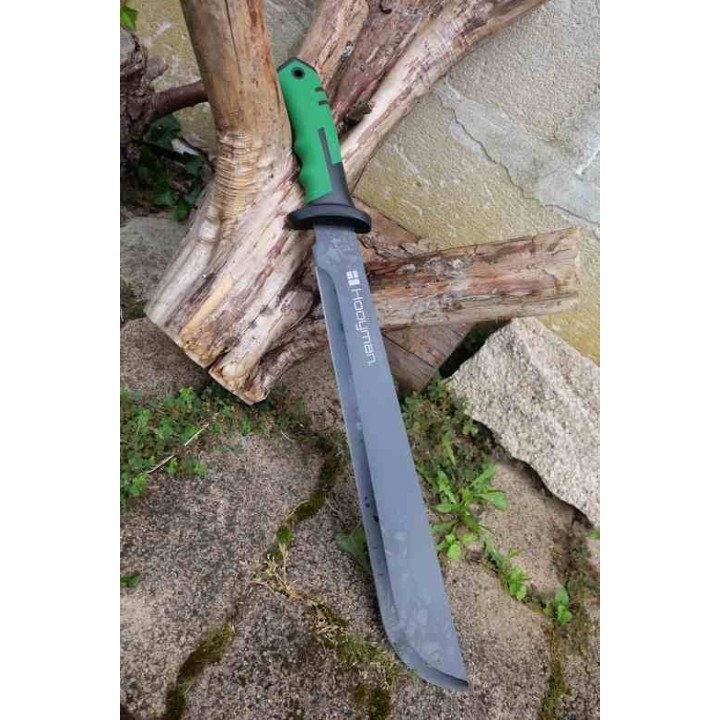 Coupe Coupe Bowie Machette Guide d'Amazonie Lame Acier 3Cr13 Manche ABS Black Green Etui Nylon - Livraison Gratuite