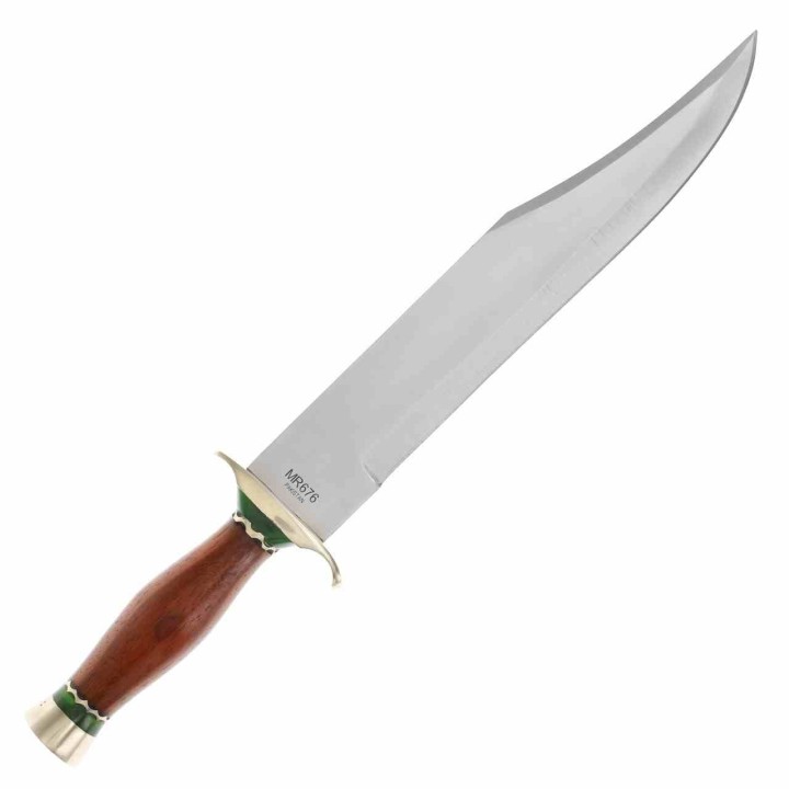 Couteau Marbles Bowie Manche Bois Lame Acier Inox Etui Cuir MR676 - Livraison Gratuite