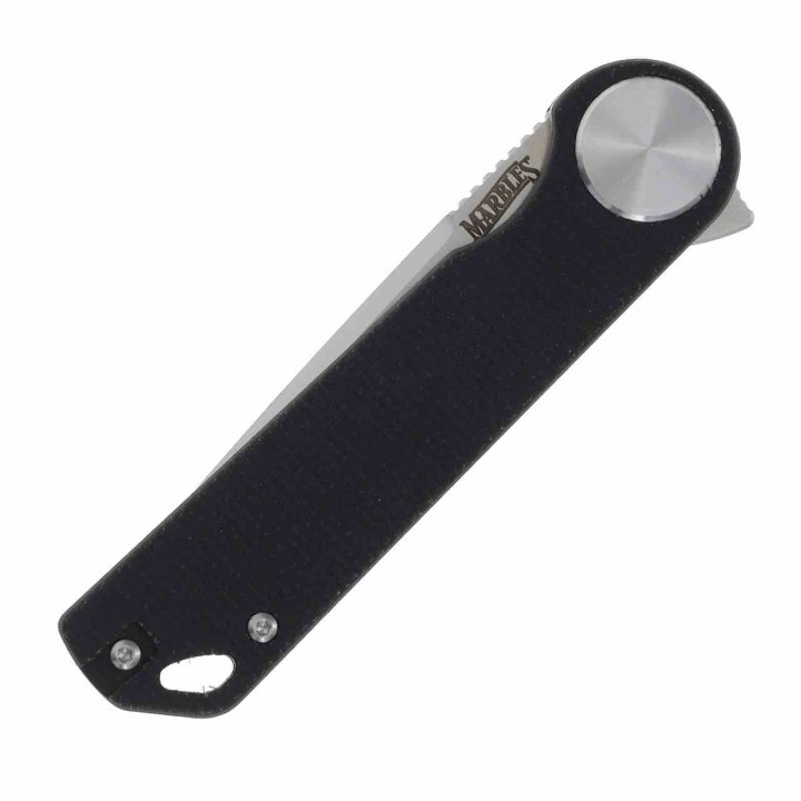 Couteau Marble's Black Manche Micarta Lame Acier D2 Drop Point Linerlock MR689 - Livraison Gratuite