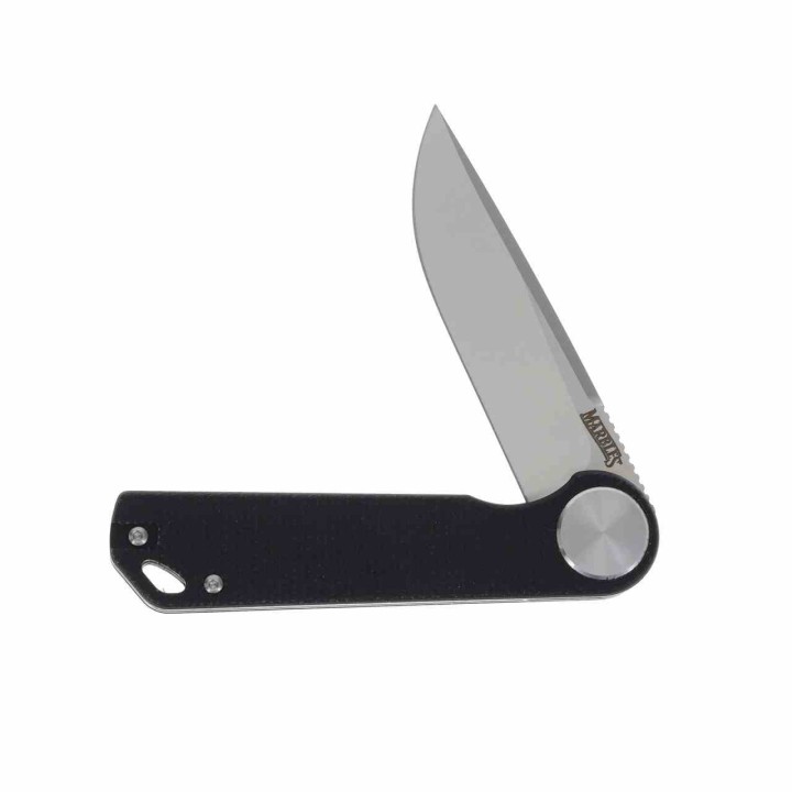 Couteau Marble's Black Manche Micarta Lame Acier D2 Drop Point Linerlock MR689 - Livraison Gratuite
