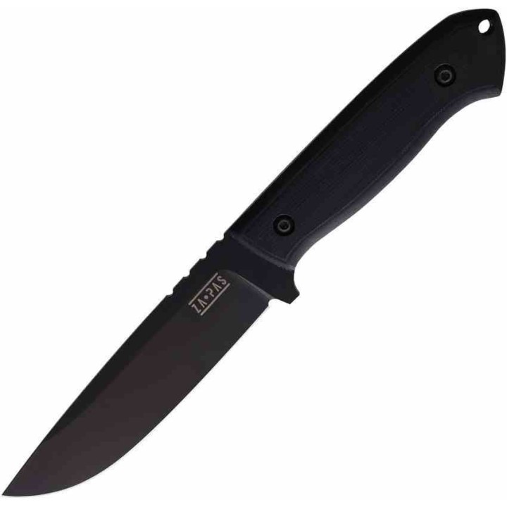 Couteau ZA-PAS Ultra Outdoor Black Manche G10 Lame Acier NMV O2 Carbone Etui Kydex Made Poland ZPKS0030 - Livraison Gratuite