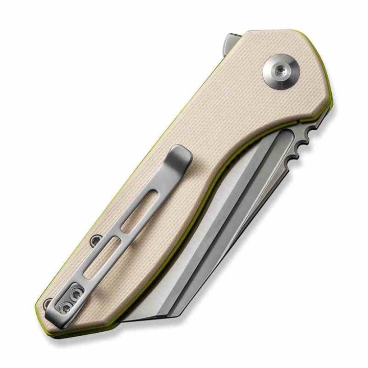 Couteau CIVIVI ExOne Ivory Manche G10 Lame Tanto Reverse Nitro-V IKBS Linerlock Clip CIVC230362 - Livraison Gratuite