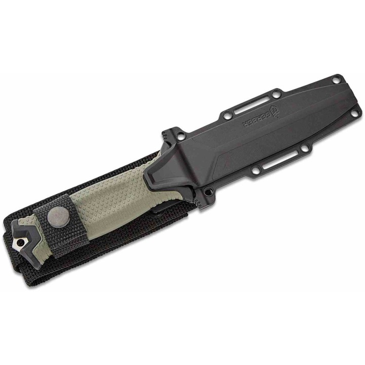 Couteau Tactical/Survival Gerber Strongarm Green Acier 420HC Manche GFN Etui USA G1069028 - Livraison Gratuite