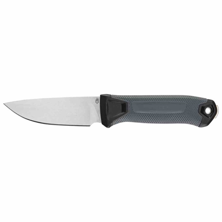 Couteau Gerber StrongArm Camp Grey Lame Acier 420HC Manche GFN Etui Plastique Plastic Made USA G1069216 - Livraison Gratuite