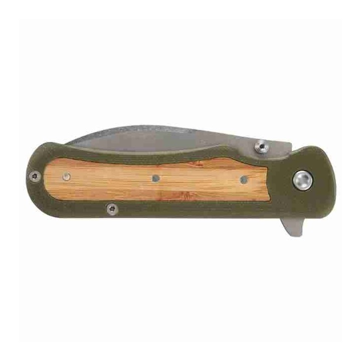 Couteau Gerber Confidant OD Green Lame Drop Point Acier 440 Manche G10/Bamboo Linerlock Clip G1066475 - Livaison Gratuite
