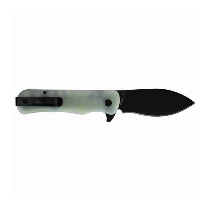 Couteau Gerber Confidant Jade Lame Drop Point Acier 440 Manche G10/Bamboo Linerlock Clip G1066478 - Livaison Gratuite