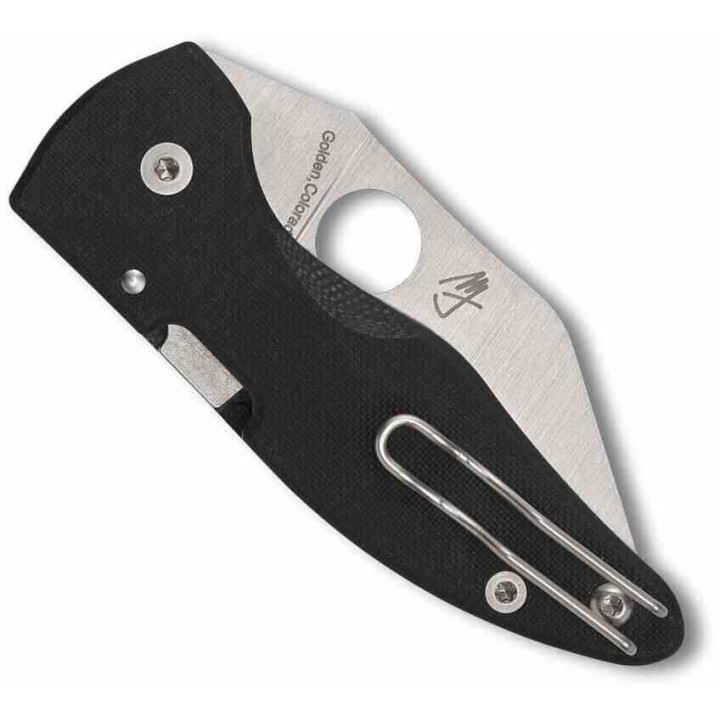 Couteau Spyderco MicroJimbo Black Manche G10 Lame Acier S30V Wharncliffe Compression Lock Clip USA SC264GP - Livraison Gratuite
