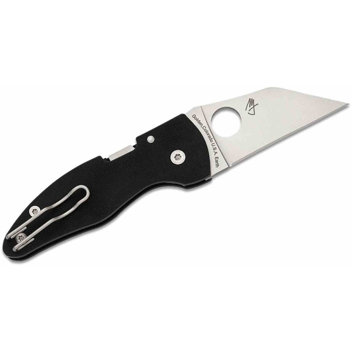 Couteau Spyderco MicroJimbo Black Manche G10 Lame Acier S30V Wharncliffe Compression Lock Clip USA SC264GP - Livraison Gratuite