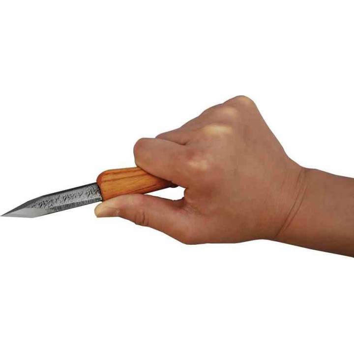 Couteau Kiridashi Mikihisa Mikikichan Carving Lame Acier Carbone Manche Bois Made Japan MIKA066 - Livraison Gratuite