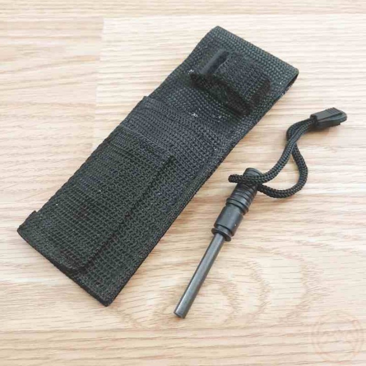 Lot de 3 Couteau de Survie Lame Tanto Acier Inox Manche Corde Allume Feu Etui Nylon CN210832 - Livraison Gratuite