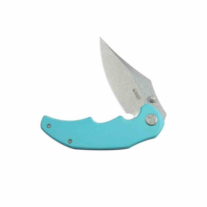 Couteau Kubey Ceto Camping Tiffany Blue Manche G-10 Lame Acier 14C28N SW IKBS Linerlock Clip KUB181B - Livraison Gratuite
