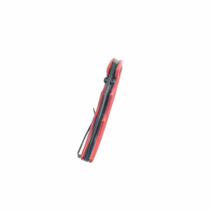 Couteau Kubey Ceto Camping Red Manche G-10 Lame Acier 14C28N BLK IKBS Linerlock Clip KUB181E - Livraison Gratuite