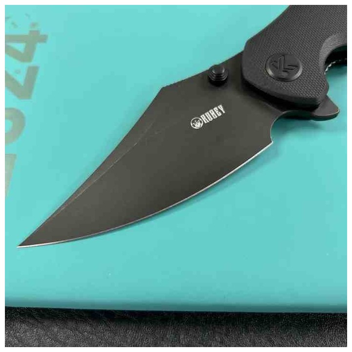 Couteau Kubey Ceto Camping Black Manche G-10 Lame Acier 14C28N BLK IKBS Linerlock Clip KUB181D - Livraison Gratuite