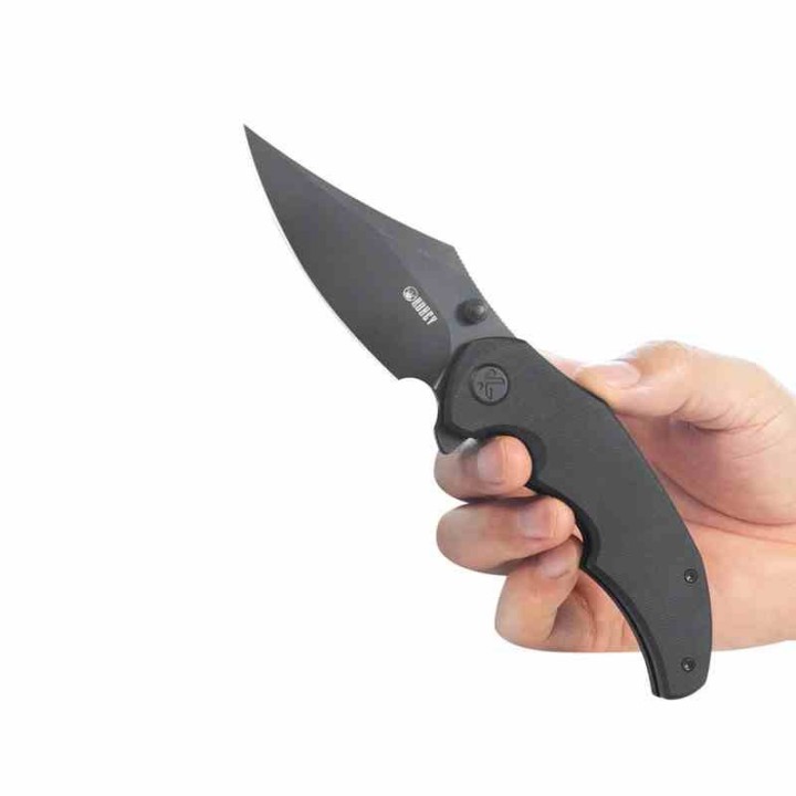 Couteau Kubey Ceto Camping Black Manche G-10 Lame Acier 14C28N BLK IKBS Linerlock Clip KUB181D - Livraison Gratuite