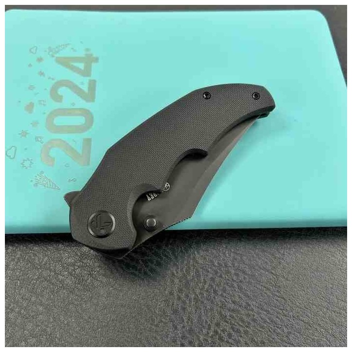 Couteau Kubey Ceto Camping Black Manche G-10 Lame Acier 14C28N BLK IKBS Linerlock Clip KUB181D - Livraison Gratuite