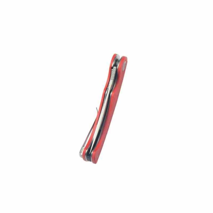Couteau Kubey Scimitar Red Manche G10 Lame Tanto Acier 14C28N BLK IKBS Linerlock Clip KUB175E - Livraison Gratuite