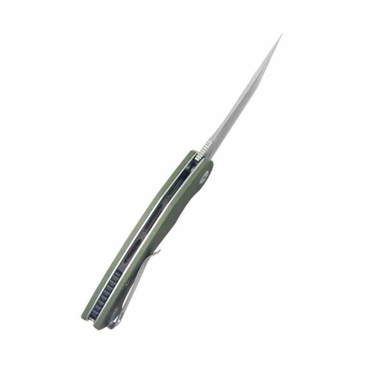 Couteau Kubey Scimitar Green Manche G10 Lame Tanto Acier 14C28N IKBS Linerlock Clip KUB175A - Livraison Gratuite
