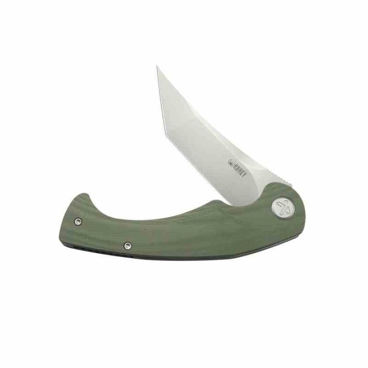 Couteau Kubey Scimitar Green Manche G10 Lame Tanto Acier 14C28N IKBS Linerlock Clip KUB175A - Livraison Gratuite