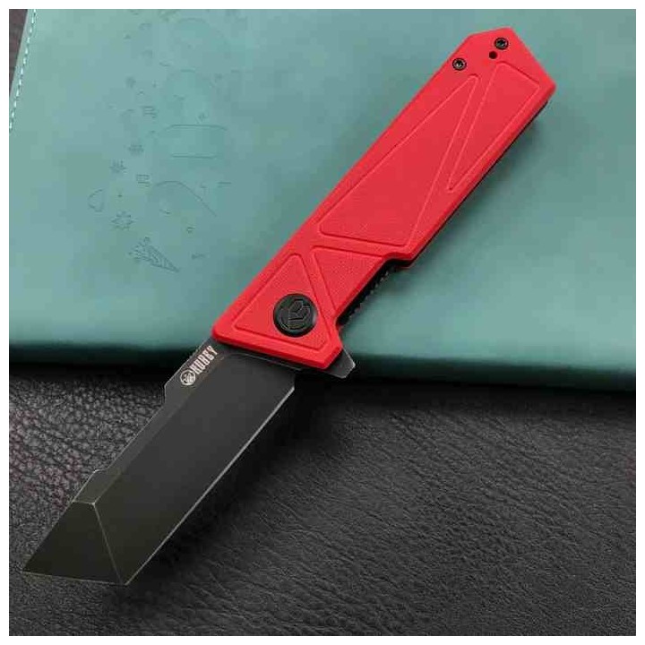 Couteau Kubey Avenger Red Lame Tanto Acier D2 Manche G10 IKBS Linerlock Clip KUB104D - Livraison Gratuite